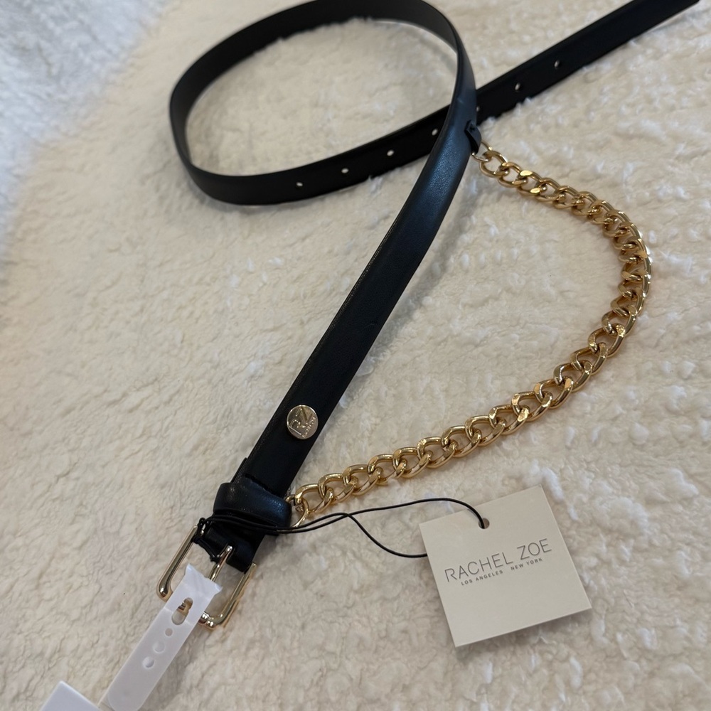 Rachel Zoe Elegant Black and Gold Chain Belt 🖤NWT🖤